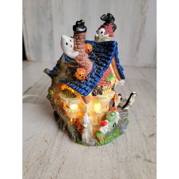 Spooky hollow AS IS haunted house ceramic vintage village accessory - Picture 6 of 11